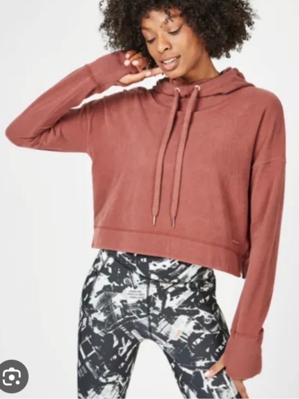 Sweaty Betty Women's Escape Luxe Fleece Cropped Long Sleeve Hoodie - Medium